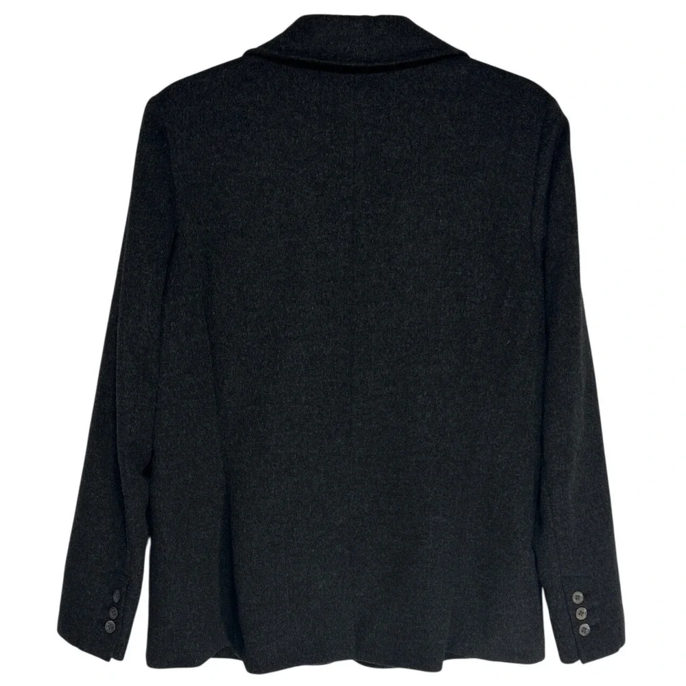 Eddie Bauer Wool Angora Blend 3-Button Jacket Charcoal Size Large EUC